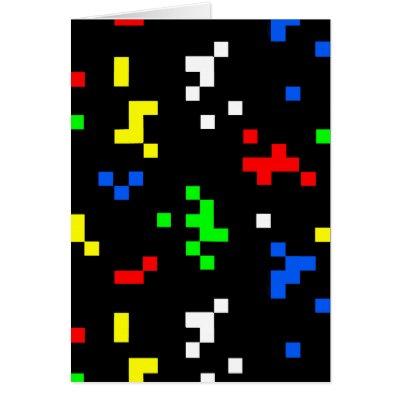 Retro 8 Bit Video Game Graphics Pattern