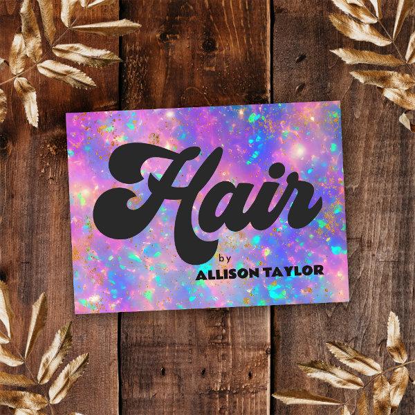 Retro Abstract Gold Fire Opal Gemstone Hairstylist