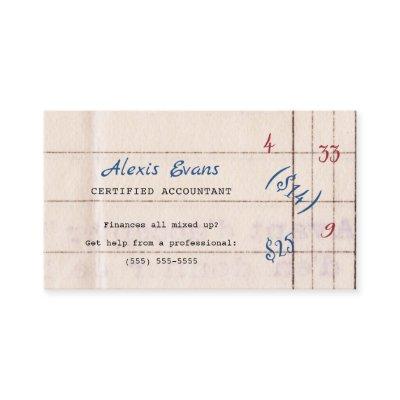 Retro Accounting Paper Mixed up Math