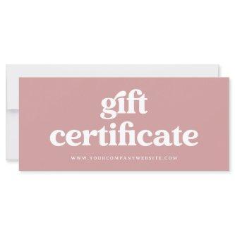 Retro and Boho Dusty Rose | Gift Certificate
