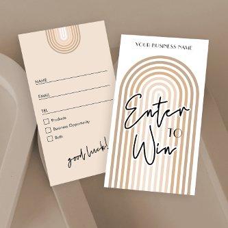 Retro Arch Boho Cream Prize Draw Raffle Ticket
