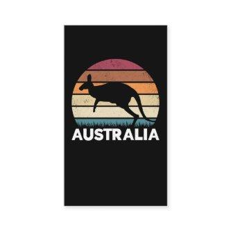 Retro Australian Animal jumping Kangaroo