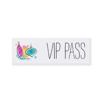 Retro Baubles Groups 'VIP PASS' skinny Mini