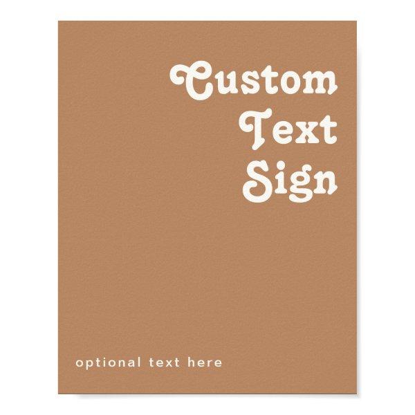 Retro Beach | Brown Cards and Gifts Custom Poster