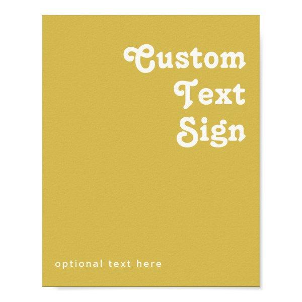 Retro Beach | Gold Cards and Gifts Custom Poster