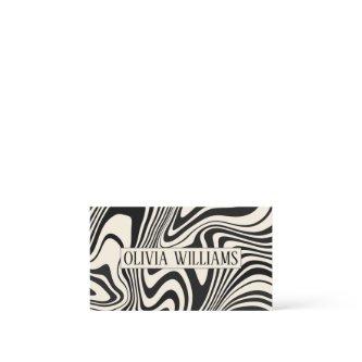 Retro Black Swirl Abstract Pattern