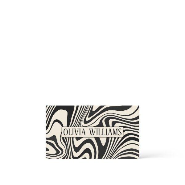 Retro Black Swirl Abstract Pattern