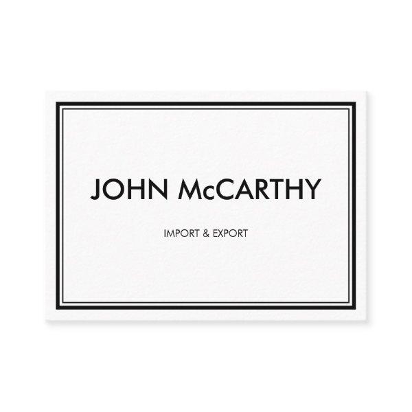 Retro Black White Professional Elegant Minimalist