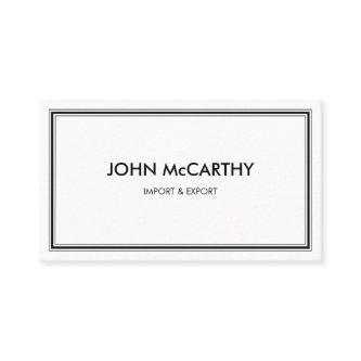 Retro Black White Professional Stripes Minimalist