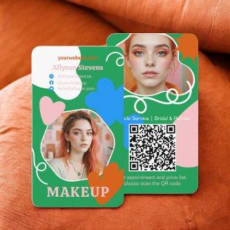 Retro boho Makeup beauty shapes photo qr code