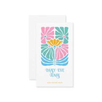 Retro Boho Pink Gold Orange Floral