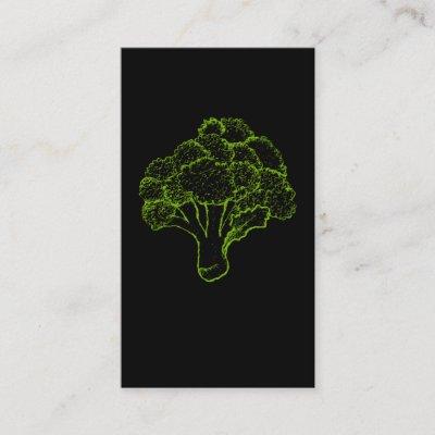Retro Broccoli Art Vegetables Drawing