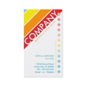 retro bullseye punchcard (buy 11 get 1 free) loyalty card
