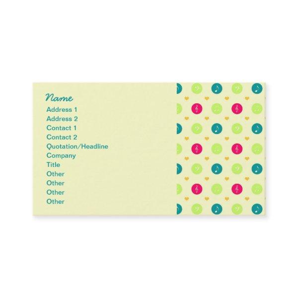 Retro Business Candy Music Notes Pattern