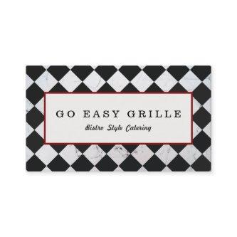 Retro Cafe Chef Catering Checkerboard