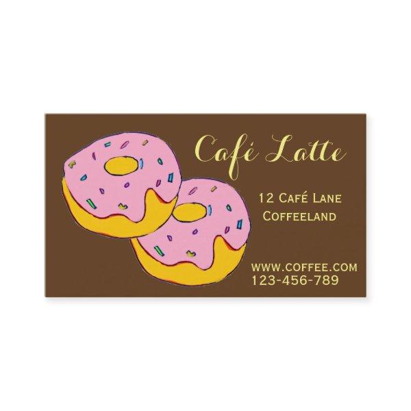 Retro cafe coffee shop cute donuts