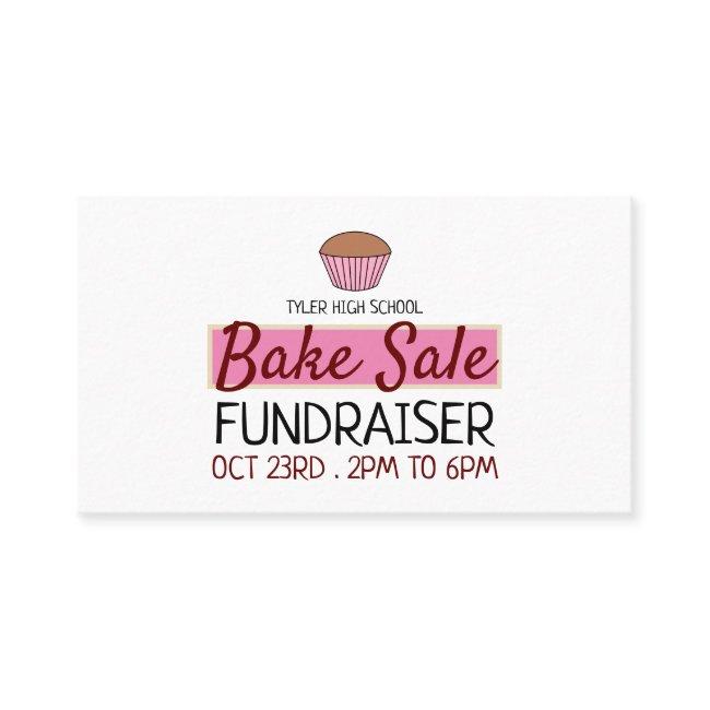 Retro Cake Design, Charity Bake Sale Event Advert