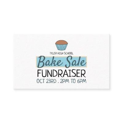Retro Cake Design, Charity Bake Sale Event Advert
