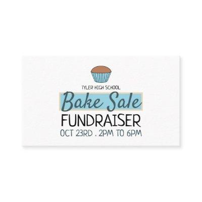 Retro Cake Design, Charity Bake Sale Event Advert