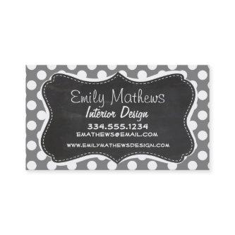 Retro Chalkboard; Dark Gray Polka Dots