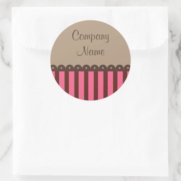 Retro Chocolate Business Stickers