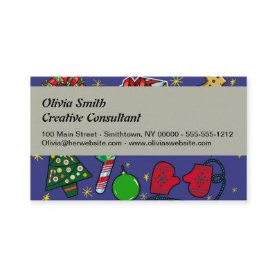 Retro Christmas Vintage Colorful Blue Red Green