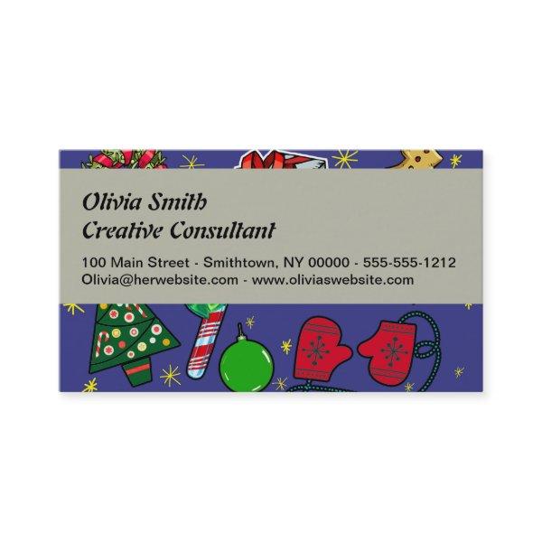 Retro Christmas Vintage Colorful Blue Red Green