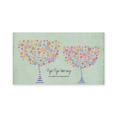 Retro Circle Trees Personal Business Profile Card