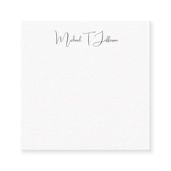 Retro Classical Elegant Plain Simple Grey White Enclosure Card