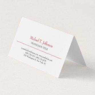 Retro Classical Elegant Plain Simple Red White