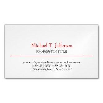Retro Classical Elegant Plain Simple Red White  Magnet