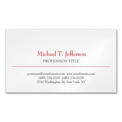 Retro Classical Elegant Plain Simple Red White  Magnet