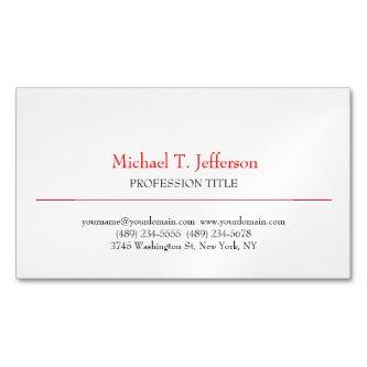 Retro Classical Elegant Plain Simple Red White  Magnet