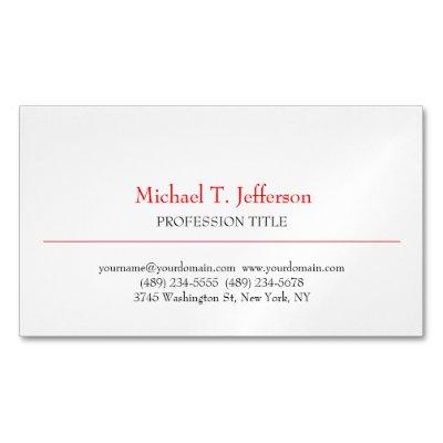 Retro Classical Elegant Plain Simple Red White  Magnet