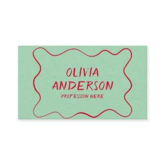 Retro colorful Hand Written Boho Chic Modern Wavy