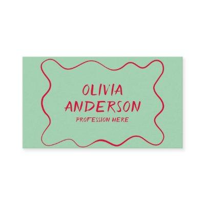 Retro colorful Hand Written Boho Chic Modern Wavy