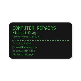 Retro computer screen style