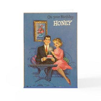 RETRO COUPLE BIRTHDAY CARD FOR HUSBAND