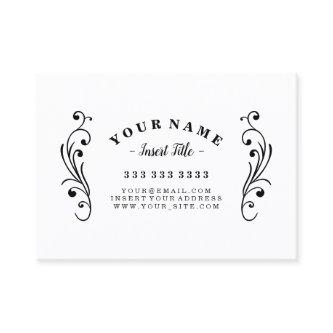 Retro Curved Text Professional Black and White