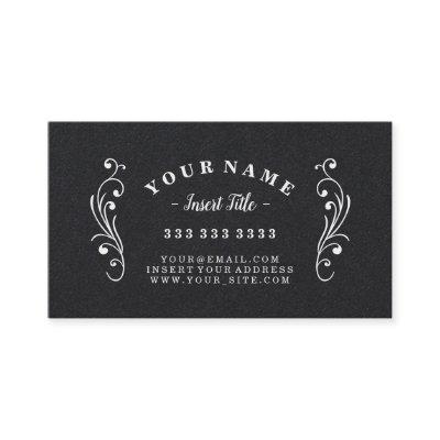 Retro Curved Text Professional Ornate Black