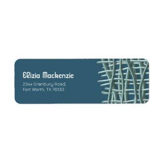 Retro Delft Blue Modern Art Return Address Label