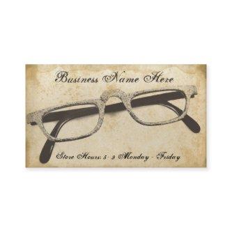 Retro Eyeglasses Grungy Paper