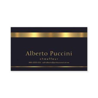 Retro Faux Gold Stripe Minimalist Chauffeur