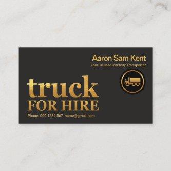 Retro Faux Gold Truck Signage Trucking Transport