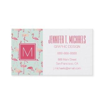 Retro Flamingo Pattern | Monogram