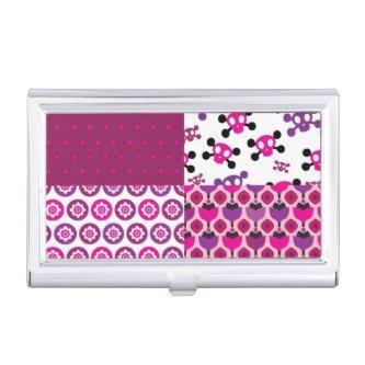 Retro flower skull polka dot  case