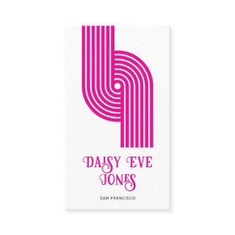Retro Geometric Magenta Mod