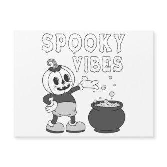 Retro Halloween Pumpkin Spooky Vibes Ghost Vintage