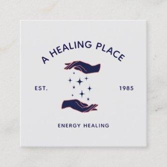 Retro Hands Reiki Practitioner Energy Healing Square