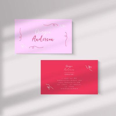 Retro Handwriting Pink and Red Playful Quirky Fun